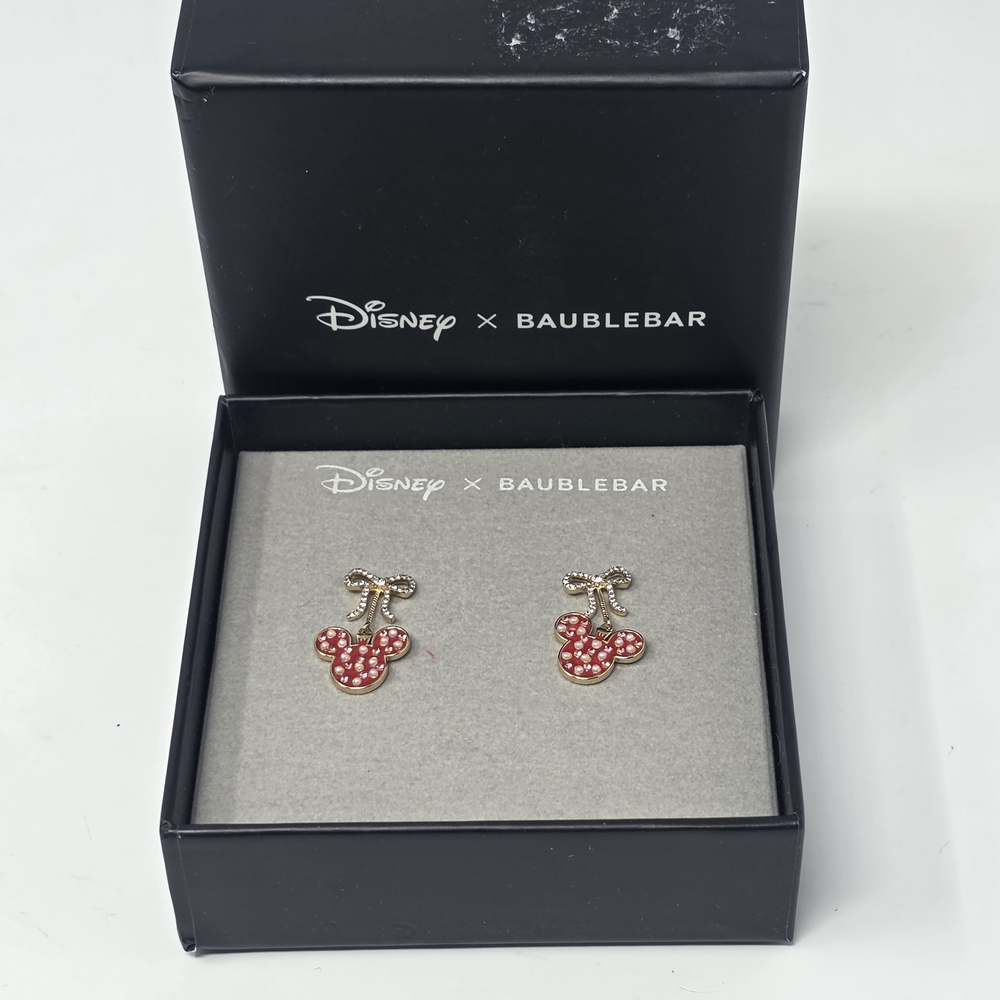 BaubleBar Disney Red and Gold Earrings